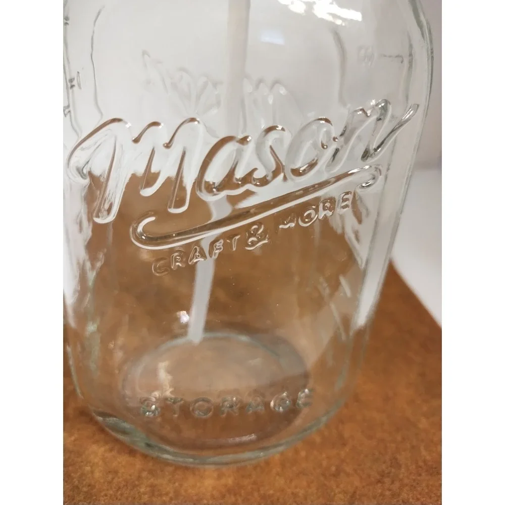 Glass Mason Jar Soap/Lotion Pump (4 cup capacity)